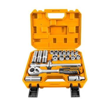 Imagem de Jogo De Soquetes Com Encaixe De 1/2Pol Com 20 Peças INGCO