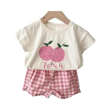 Imagem de Conjunto de Pijamas de Bebê em Algodão - Manga Curta, Verão, Desenho A