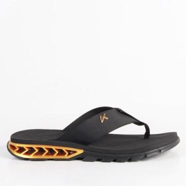 Imagem de Chinelo Kenner Rakka Pto/Verde/Crepe Dbt08, Preto, Dourado, Dbu02, 228