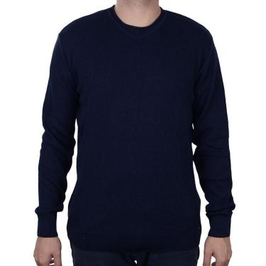 Imagem de Blusa Masculina Lado Avesso Tricot Regular Fit Marinho - LH1-Masculino