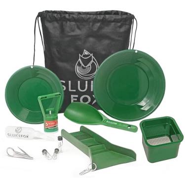 Imagem de Kit de painel dourado com mini caixa de borracha flexível - Separador de ímã de areia preta, mini classificador, colher dourada Paydirt , Plato para buscar oro, mochila grátis