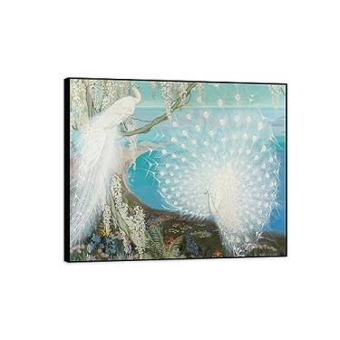 Imagem de Pintura famosa arte de parede - pavão e glicínias - impressão de imagem de animal em tela - pintura de arte para decoração de parede de sala de estar - pôster de reproduções 70 x 85 cm 28 x 33