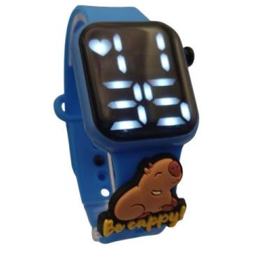 Imagem de Relógio Digital Infantil Capivara "Be Happy!"_Az - SMACTUDO