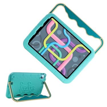 Imagem de E-puhate Capa fofa para iPad Pro 11 polegadas 4ª 3ª 2ª 1ª geração super proteção infantil iPad 11 Pro capa com alça suporte EVA iPad Pro 11 polegadas para meninas e meninos, azul