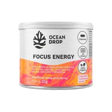 Imagem de Focus Energy 60 Cápsulas Vegetais 500mg Vegano Energia e Foco Disposiç