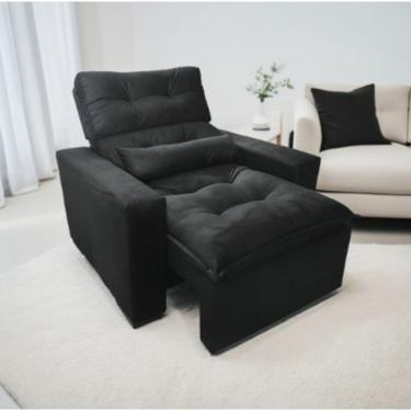 Imagem de Poltrona do Papai Retrátil e Reclinável em Tecido Suede