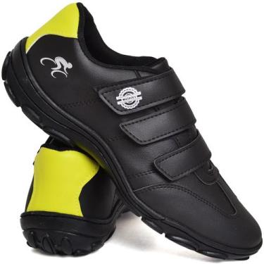 Imagem de tenis sapatilha ciclista sem clip unissex - MASCHOES, Preto com amarel