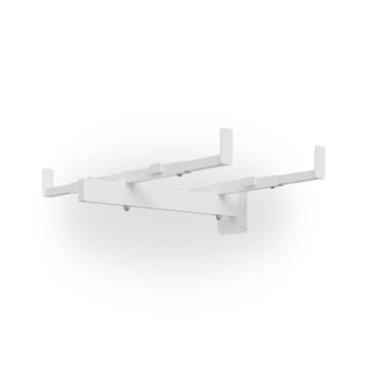 Imagem de Suporte de Parede Ajustável para Micro-ondas e Forno Elétrico, Aço Carbono Branco, Capacidade 40kg, Regulagem de Largura 33–56cm