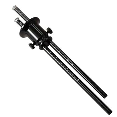 Imagem de ShengQuanHao Calibre de Marcação de Roda, Escalas Métricas E em Polegadas, Eixo Duplo, Régua de Marcação para Marcenaria, com Botão Serrilhado para Oficina de Marc, Preto, Tamanho real