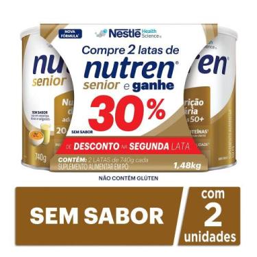 Imagem de Kit Complemento Alimentar Nutren Senior Sem Sabor 1,48Kg 2 Unidades