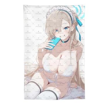 Imagem de LIEGBMEU Sexy Bikini Hot Anime Girl Tapeçaria 152.4 cm x 228.6 cm Interior Exterior Wall Quilt Art Decoração de Tapeçaria Caprichosa, Aa052