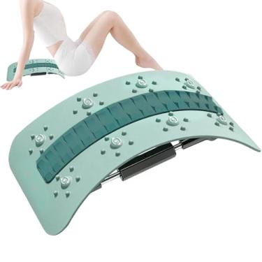 Imagem de Rrlihjgu Tábua de Suporte Lombar,Suporte Lombar Ajustável com Massagem Magnética | Equipamento de Estiramento Dorsal para Dormitório Viagem Sala Quarto Escritório Doméstico