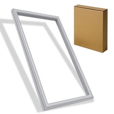 Imagem de Gaxeta de porta de freezer de geladeira WPW10714545 serve para Whirlpool, Maytag, Kitchen Aid, Amana, Kenmore, Dacor, Jenn Air, Ikea 53,5 cm x 34,25 polegadas Freezer Door Seal Cinza