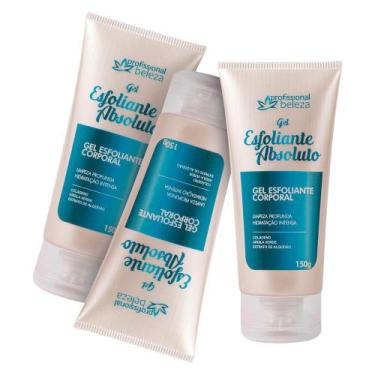 Imagem de Kit 03 Gel Esfoliante Corporal Absoluto Com Colágeno 150g - Profission