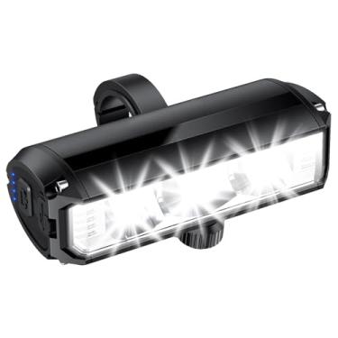 Imagem de YBLNTEK Luz de bicicleta recarregável de 2000 lm, luz frontal à prova d'água, farol de bicicleta super brilhante com farol alto baixo para homens, mulheres, crianças, segurança para ciclismo de