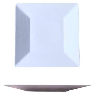 Imagem de Prato Quadrado Branco em Melamina P/Buffet Restaurante 30cm