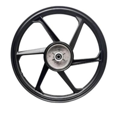 Imagem de Roda Liga Leve YBR125 Factor125/150 Fazer150 6 Palitos Preta - Geral