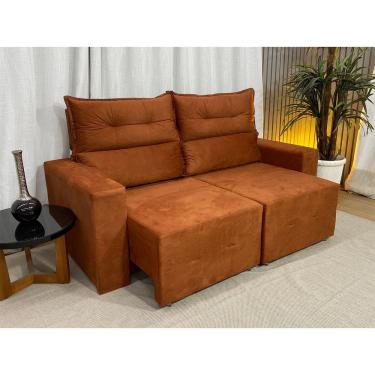 Imagem de Sofá Retrátil Reclinável 1,80 m Terracota 604 Lia