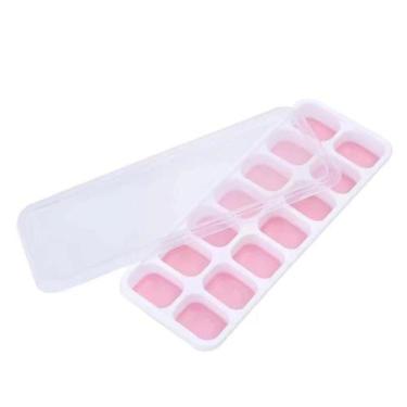 Imagem de Forma de Gelo Cubo com Tampa Rígida e Fundo Flexível em Silicone - Oxy