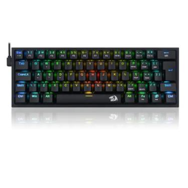 Imagem de Teclado Mecânico Gamer Redragon Fizz, Preto, RGB, Switch Vermelho, Abnt2
