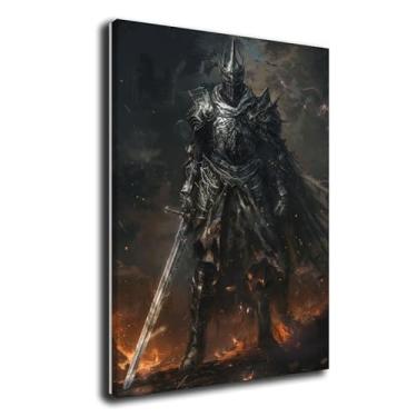 Imagem de Generic Dark Soul, Satan Knight. Cartazes em tela Estética para quarto de meninos esportes escritório decoração presentes arte de parede impressão pôsteres 16 x 24 polegadas (40 x 60 cm), estilo