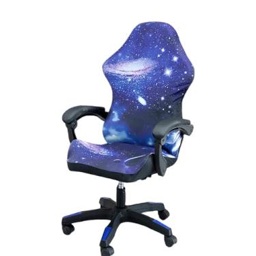 Imagem de Capa para cadeira de jogos, capa de assento de cadeira de jogos elástica integrada com ajuste universal com apoio de braço (estilo 4)