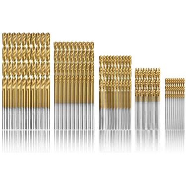 Imagem de Kit 50 Mini Brocas 1Mm A 3Mm Hss Titânio Para Micro Retífica