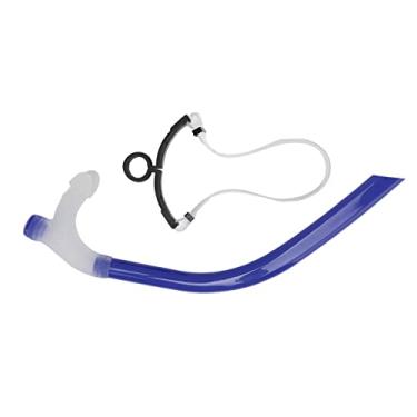 Imagem de Snorkel de Natação Hidrodinâmica Com Bico de Silicone para Posição Corporal Adequada, Cinta Leve para Nadar, Mergulho e Mergulho e (RoyalBlue)