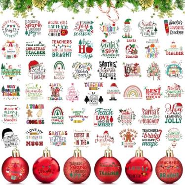 Imagem de Fainne 100 peças de adesivos de palavras de Natal para artesanato adesivos inspiradores de vinil de Natal à prova d'água decalques de natal para enfeite bola copo de madeira vidro decoração de garrafa