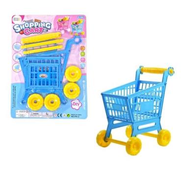 Imagem de Carrinho De Compras Brinquedo Infantil Super Mercado Grande Faz de Con
