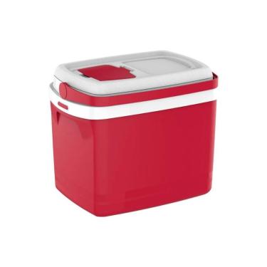 Imagem de Caixa Termica Cooler 32 L Cores Bebidas Alça Soprano Vermelho