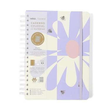 Imagem de CADERNO ESPIRAL MELISSA PAUTADO 17X24 MAX BLOOMY 10 MATERIAS 160 FLS
