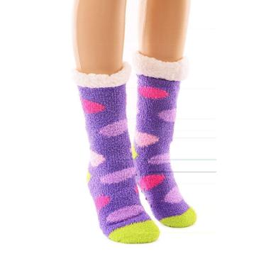 Imagem de Meia Térmica Forrada Quente Antiderrapante Feminina Adulto