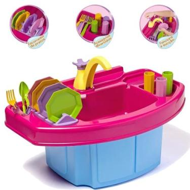 Imagem de Pia De Brinquedo Acqua Clean lava louça infantil - Cotiplas