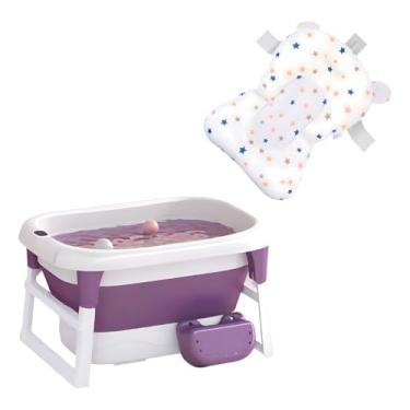 Imagem de Banheira Tibaby Ofurô Infantil Dobrável C/Cama E Termômetro
