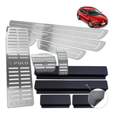 Imagem de Descanso + Pedaleira + Soleira Prata Baixo Relevo Polo Sense