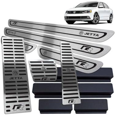 Imagem de Soleira Pedaleira Descanso Jetta R-line 11/18 Auto Preto BR