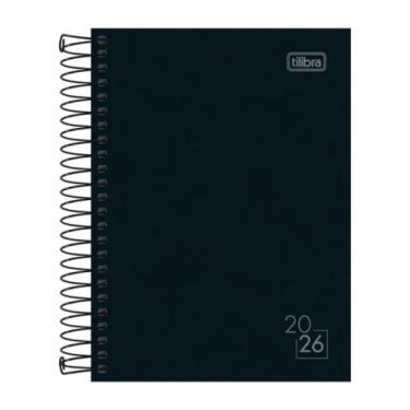 Imagem de Agenda 2026 Espiral Basic Preta Tilibra, Preto