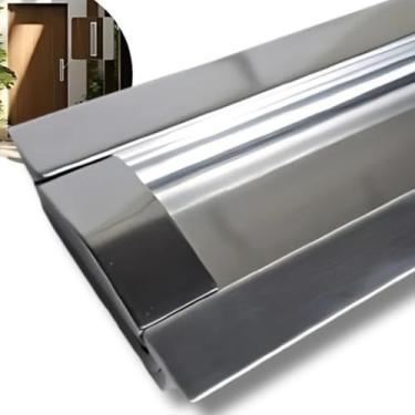 Imagem de Puxador Armario 20cm Concha Cozinha Porta Madeira Invisivel (Prateado)