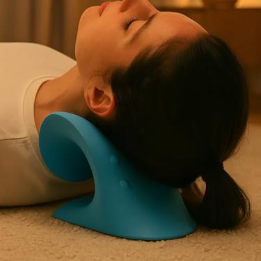 Imagem de Relaxante Cervical Premium, Esticador De Pescoço E Ombro Para Alívio de Dor ATM E Coluna Cervical, Espuma EVA, Ergonômico, Marca VARENZIA