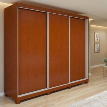 Imagem de Guarda Roupa com Porta de Correr Alonzo 3 Portas 4 Gavetas 100% MDF co