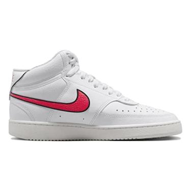 Imagem de Nike Tênis feminino Court Vision Mid (Branco/Flash Crimson, us_Footwear_Size_System, adulto, feminino, médio), 38