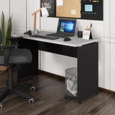 Imagem de Escrivaninha Mesa de Escritório 120cm Multimóveis Cr25312 Cinza/preto