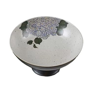 Imagem de GeRRiT Cesta de frutas chinesa pintada à mão tigela de frutas de cerâmica padrão requintado prato de frutas decorativas bandejas de frutas para festa