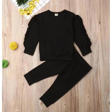 Imagem de Conjunto Bebe Babado - KADU MODAS, Preto, 2