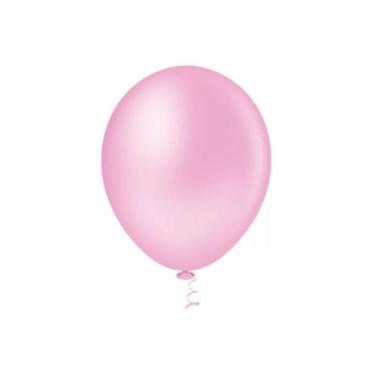 Imagem de Balão Liso Rosa Baby 12" - 12 Unidades - no-brand