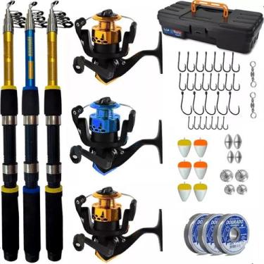 Imagem de Kit De Pesca Triplo Vara + Molinete + Acessorios Completo - Summer, Ki