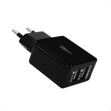 Imagem de Carregador de tomada com duas entradas USB OEX CG201 - Preto