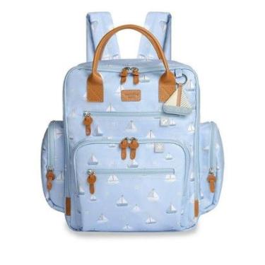 Imagem de Mochila de Maternidade MasterBag Urban Barquinhos Mini Azul-Masculino