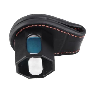 Imagem de Suporte de giz de bilhar em liga de alumínio, suporte magnético de bilhar de couro, ferramenta de sinuca leve, acessório para jogos